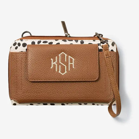 Monogrammed Phone Wallet Wristlet