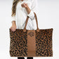 Monogrammed Leopard Weekender