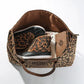 Monogrammed Leopard Weekender