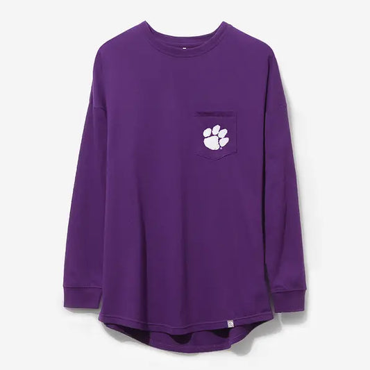 Clemson Tigers Long Sleeve Shirt in Violet