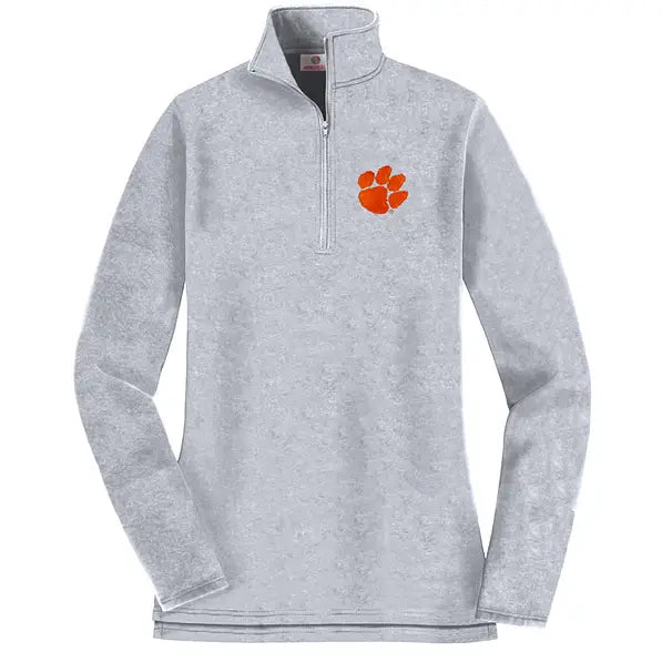 Clemson Tigers Pullover Sweatshirt in Heathered Gray