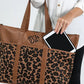 Monogrammed Leopard Pocket Tote