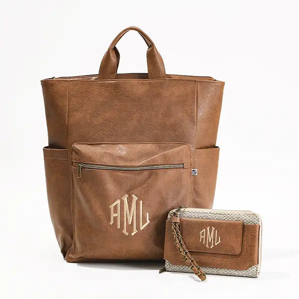 Monogrammed Commuter Backpack