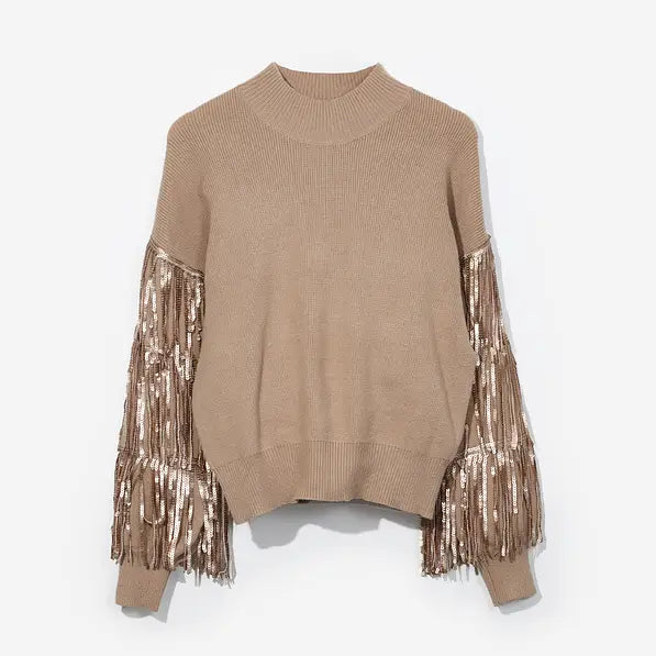 Sequin Fringe Sweater