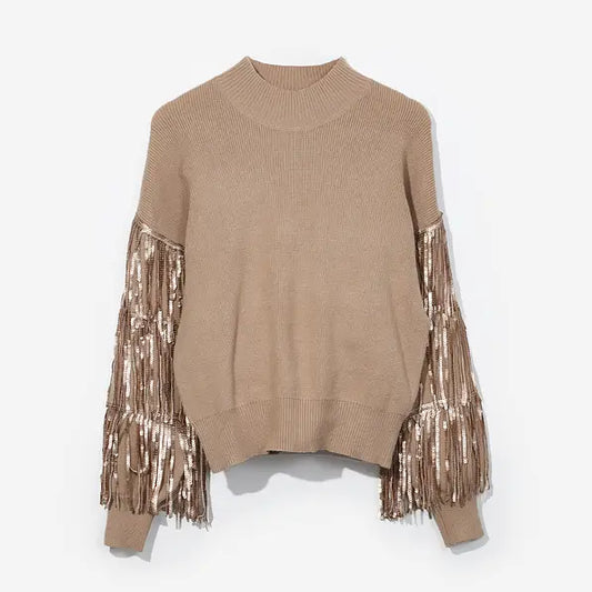 Sequin Fringe Sweater