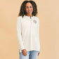 Monogrammed Waffle Henley Tunic