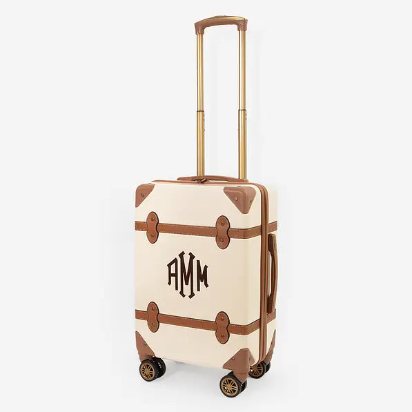 Monogrammed Vintage Carry-On Suitcase