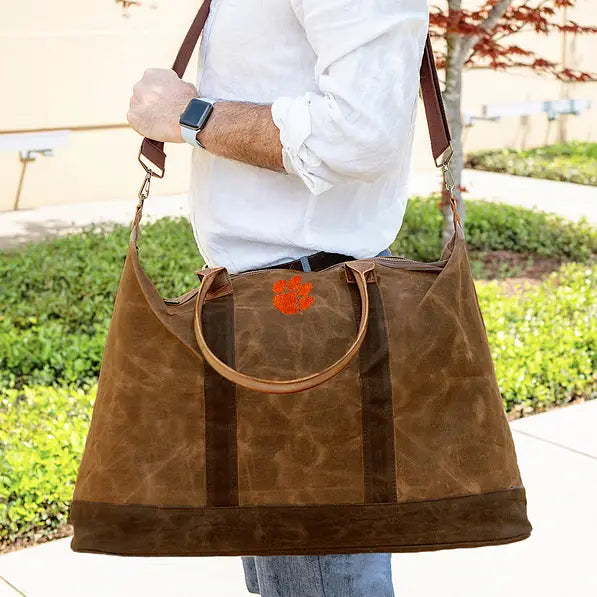 Clemson Tigers Waxed Canvas Weekender