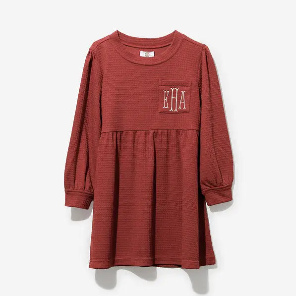 Monogrammed Kids Waffle Dress