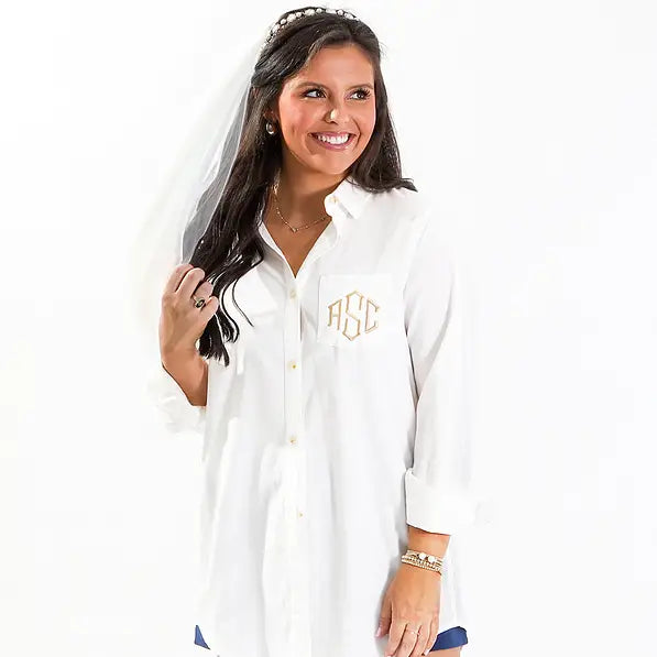 Monogrammed Button Down Tunic