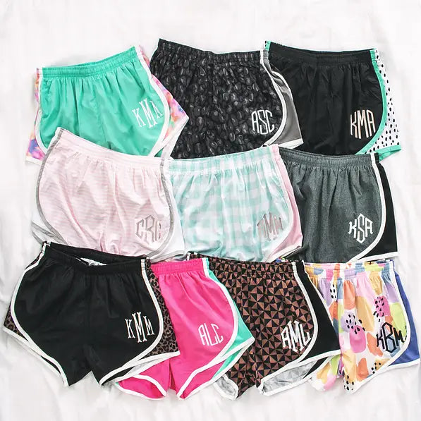 Monogrammed Running Shorts