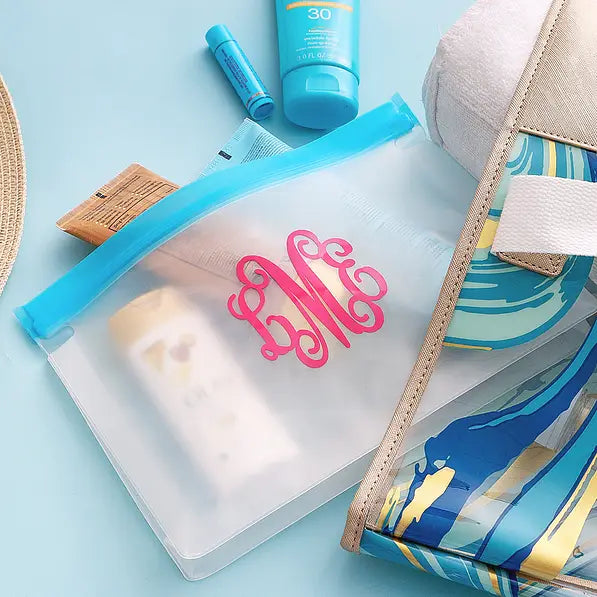 Monogrammed Sunscreen Bag