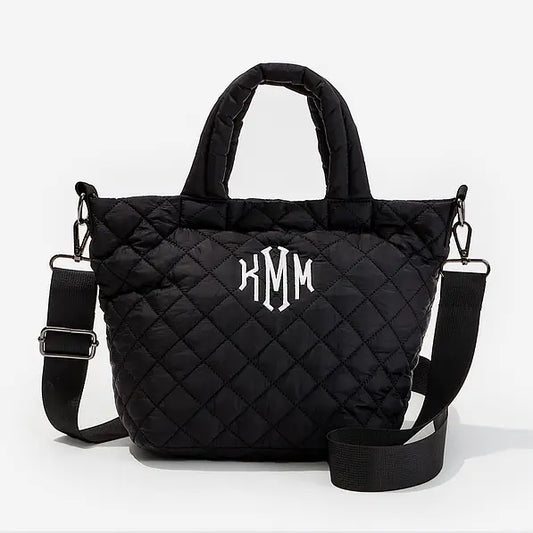 Monogrammed Diamond Quilted Crossbody