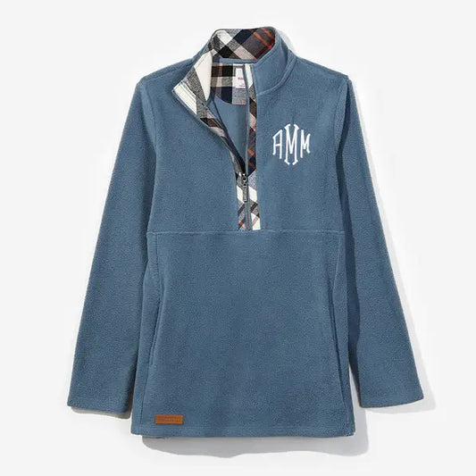 Monogrammed Colorblock Fleece Pullover