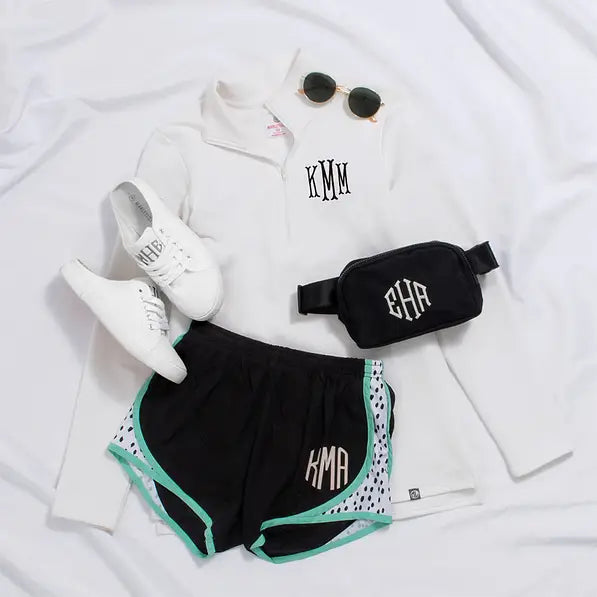 Monogrammed Running Shorts