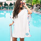 Monogrammed Pom Pom Cover Up