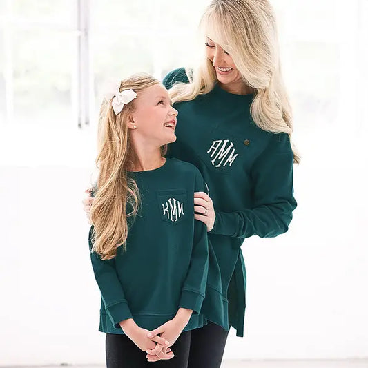 Monogrammed Kids Crewneck Sweatshirt