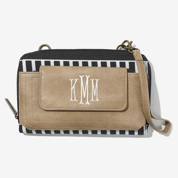 Monogrammed Phone Wallet Wristlet