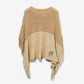 Monogrammed Striped Chenille Poncho