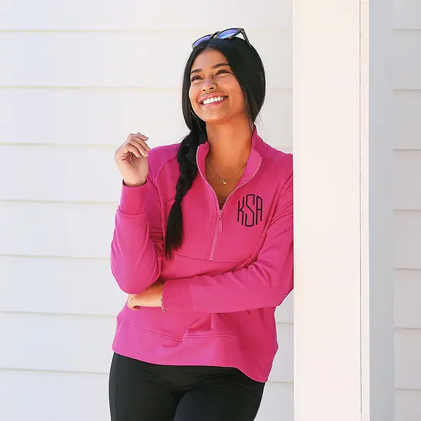 Monogrammed Quarter Zip Pullover