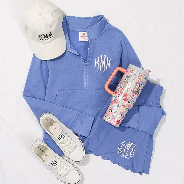 Monogrammed Quarter Zip Pullover