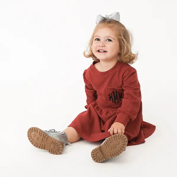 Monogrammed Kids Waffle Dress