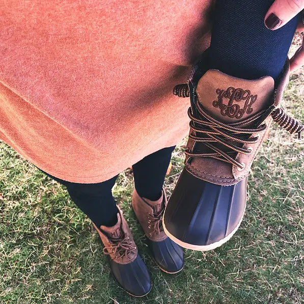 Monogrammed Toddler Duck Boots