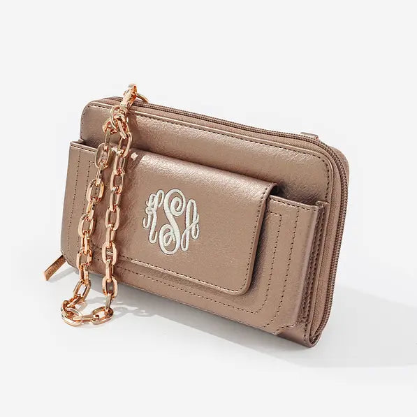 Monogrammed Phone Wallet Wristlet