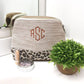 Monogrammed Leopard Cosmetic Case