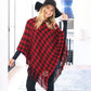 Monogrammed Buffalo Plaid Poncho