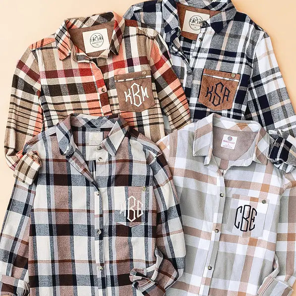 Monogrammed Plaid Layering Tunic