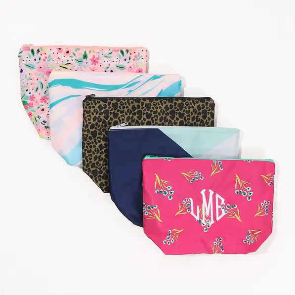 Monogrammed Packable Cosmetic Bags