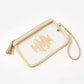 Monogrammed Clear Stadium Wristlet