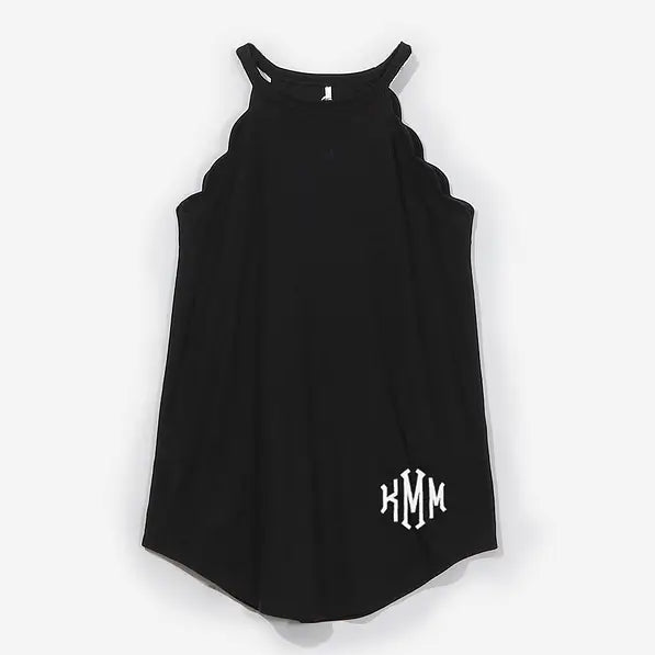 Monogrammed Scalloped Tank Top