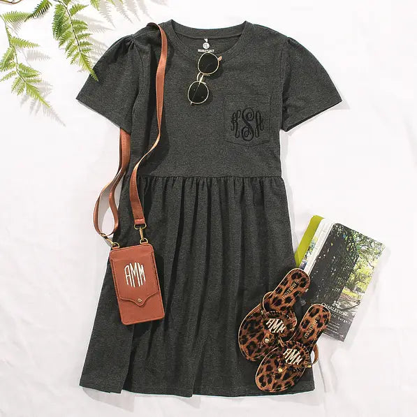 Monogrammed T-Shirt Dress