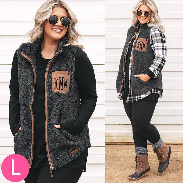 Monogrammed Sherpa Vest