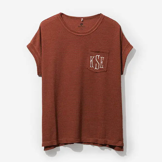 Monogrammed Waffle Shirt