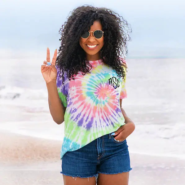 Monogrammed Tie Dye T-Shirt