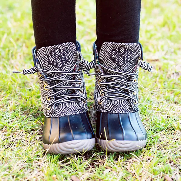 Monogrammed Toddler Duck Boots