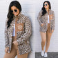 Monogrammed Leopard Sherpa Jacket