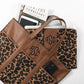 Monogrammed Leopard Pocket Tote