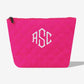 Monogrammed Diamond Quilted Cosmetic Case