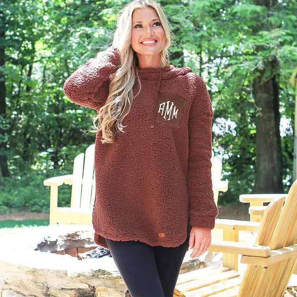 Monogrammed Sherpa Hoodie