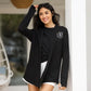 Monogrammed Sweatshirt Cardigan