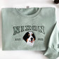 Custom Dog Hoodie Embroidered Dog Name, Personalized Pet Face Sweatshirt from Your Photo, Varsity Sweatshirt, Gifts for Dog Lovers