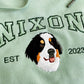 Custom Dog Hoodie Embroidered Dog Name, Personalized Pet Face Sweatshirt from Your Photo, Varsity Sweatshirt, Gifts for Dog Lovers