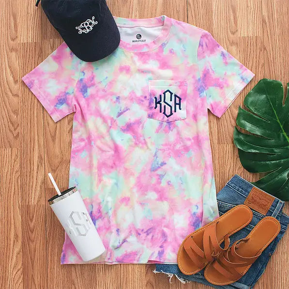 Monogrammed Tie Dye T-Shirt