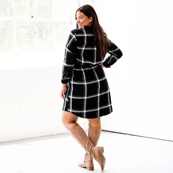 Monogrammed Plaid Dress