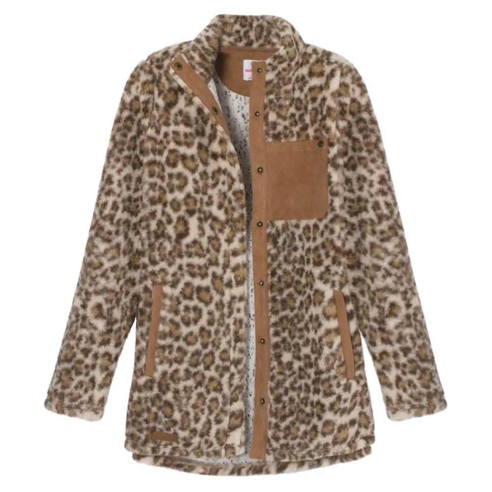 Monogrammed Leopard Sherpa Jacket