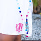 Monogrammed Pom Pom Cover Up